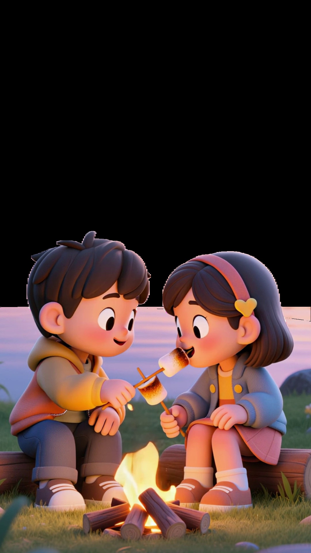 Nửa màn Tinh yeu Cap doi an marshmallow
