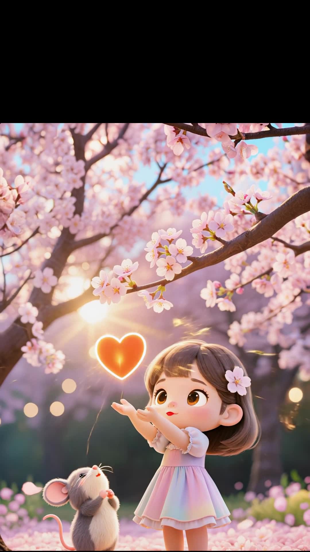 Nửa màn Tim cam Chuot hon