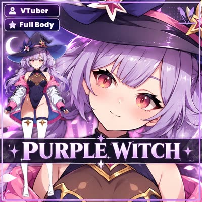 Purple Witch Girl, Full Rigged