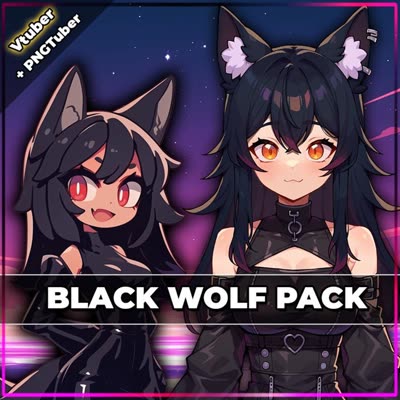 Black Wolf Girl · pngVtubers