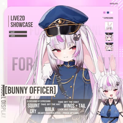 BUNNY OFFICER A total of ten expressions and actions