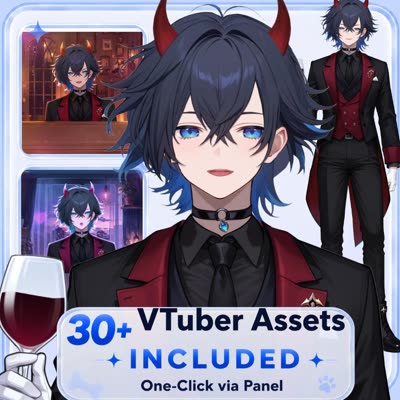 Black-haired Boy Noble Devil Halloween Edition