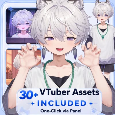 Snow Leopard Shota Cat Boy