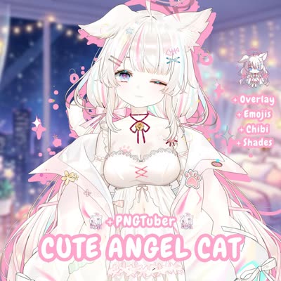 Cute Angel Cat Girl