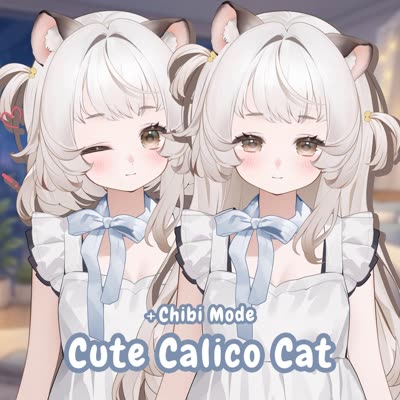 Cute Calico Cat-Girl