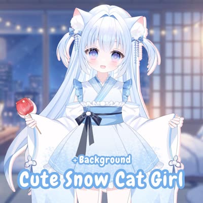Cute Snow Cat-Girl