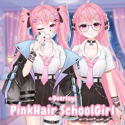 Pink Haired School-Girl