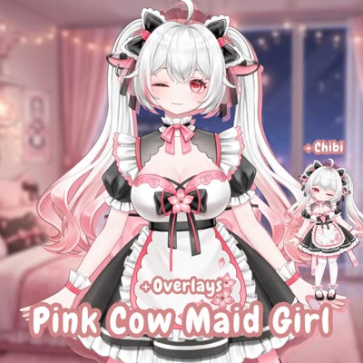 Pink Cowe Maid Girl