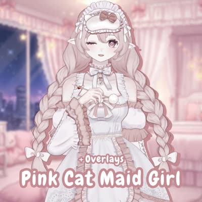 Pink Catful Maid Girl