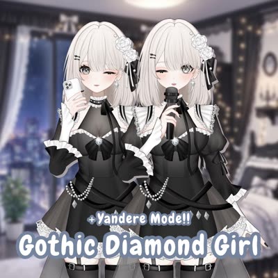 Elegant Gothic Diamond Girl