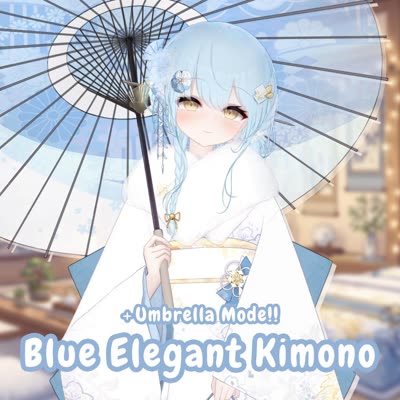 Blue Elegance Kimonos Girl