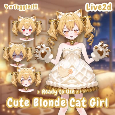 Cute Blonde Cat-Girl