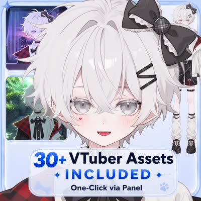 White Hair Shota Goth Boy