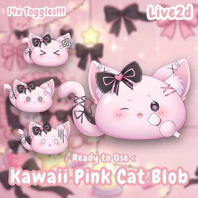 Cute Pink Kitty Blob