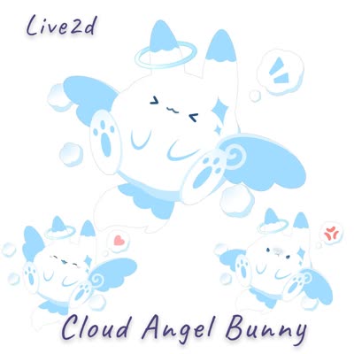 Cute Cloud Angel Bunny