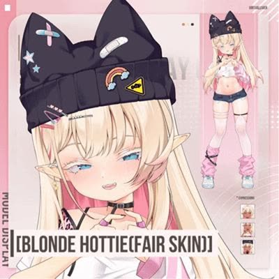 Blonde hottie fair skin A total of 18 expressions…