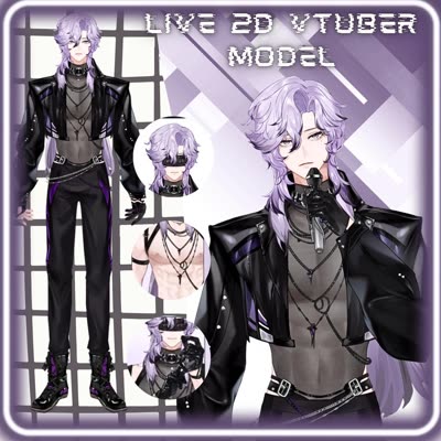Male - - -Boy-Digital- - -Cute- -Man- Purple Singer