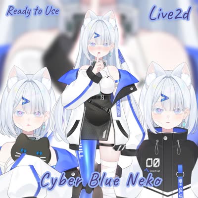 Cyber Blue Neko
