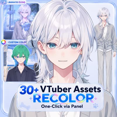 White-haired Teen Boy