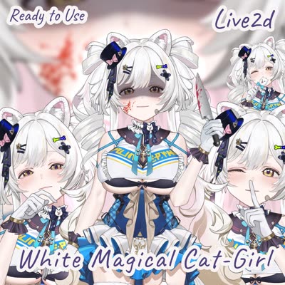 White Magical Cat-Girl